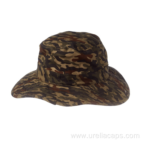 Camouflage polyester bucket hat